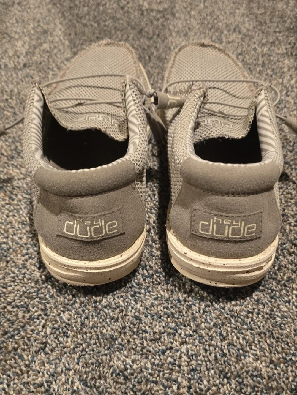 Hey Dude- Wally Sox Men’s Ash Grey,  Mesh Slip-Ons with Elastic Toggle